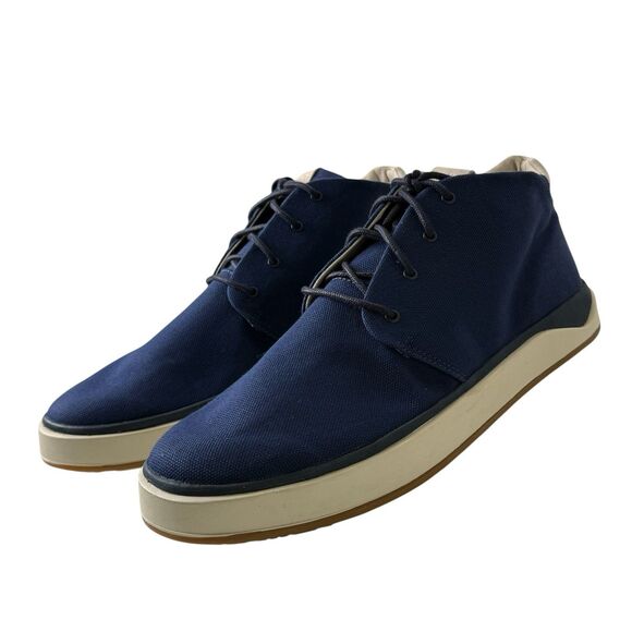 NEW OluKai Papaku Mens 12 Navy Blue Canvas Chukka Sneakers Boots 10539-5454 NWOB main image 9